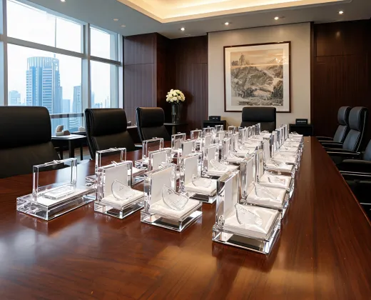 Executive crystal award table