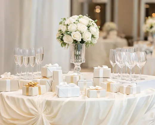 Wedding registry crystal table